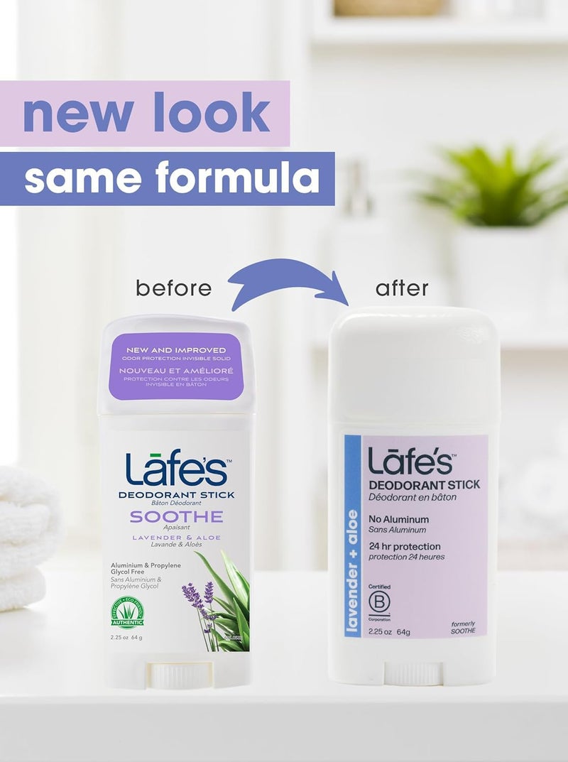 Lafe's Natural Deodorant | 2.25oz Aluminum Free Natural Deodorant Stick for Women & Men | Paraben Free & Baking Soda Free with 24-Hour Protection (Lavender & Aloe/Extra Strength, 2.25 Ounce - 3-Pack) - Image 2